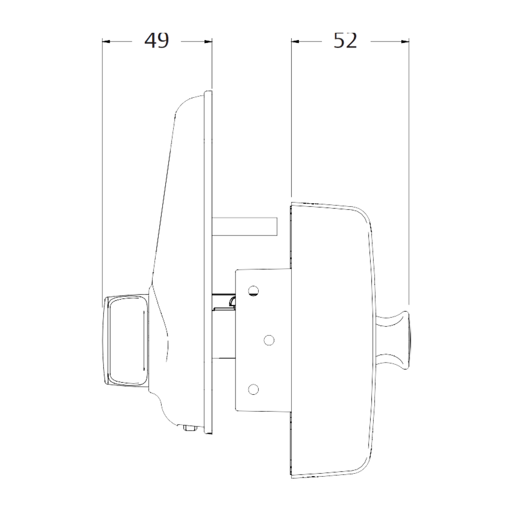 L001T-1K1CPDP - Lockwood Touch Electronic Deadlatch - with 2 Cards