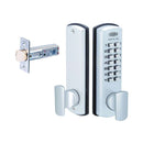 Lockwood 530DX Mechanical Digital Tubular Latch Lock 530DX Mechanical Digital Lock - Satin Chrome Pearl SP