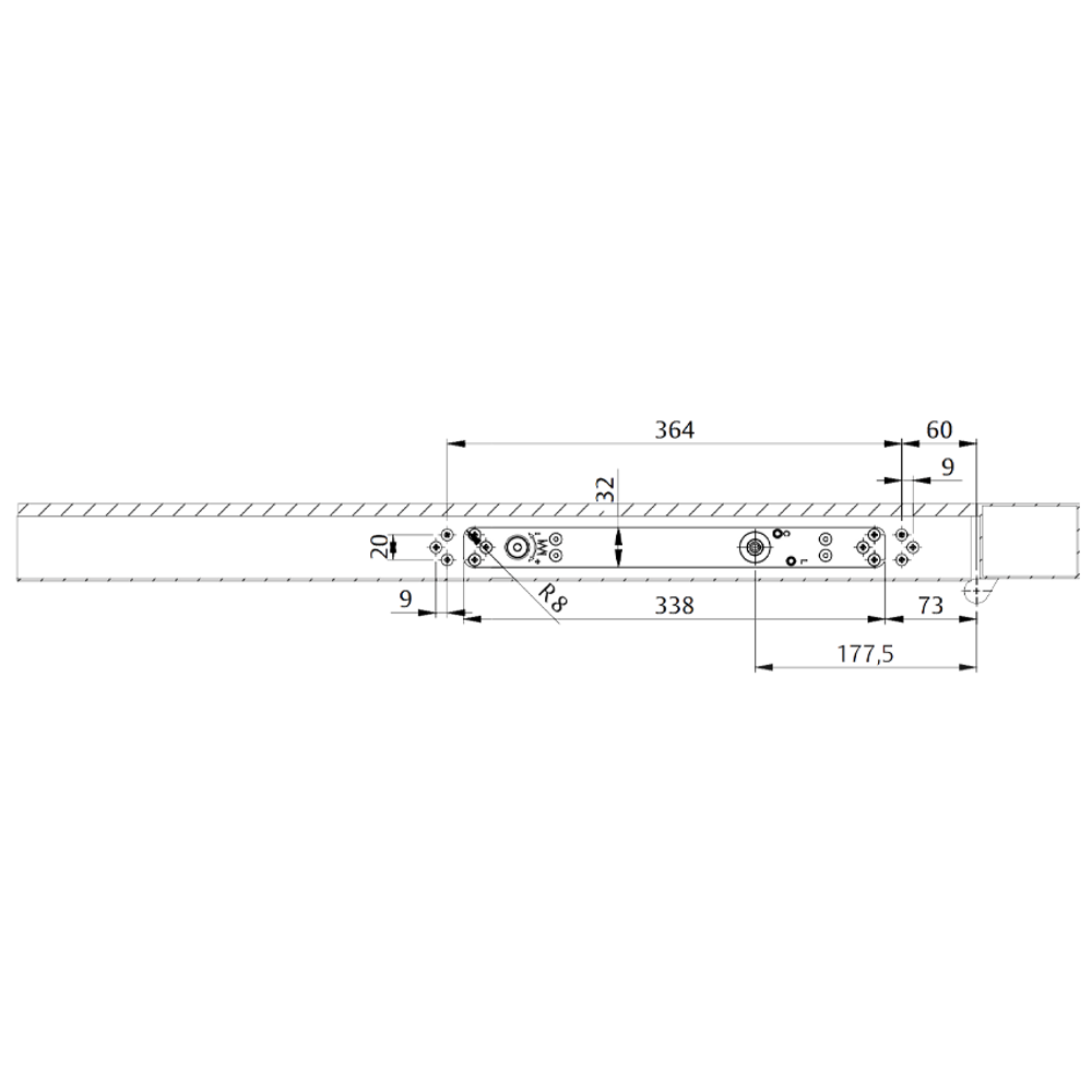 Lockwood Cam Action Concealed Door Closer