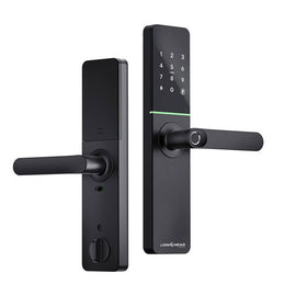 LHL-P1-B-ENMORE - The ENMORE LUXE - Entrance Lock Black, TTLock, Wifi BLE Fingerprint, Pin, Prox, E-Key & Key override track key 6085 Mortice (4 x AA Battery sold separately)