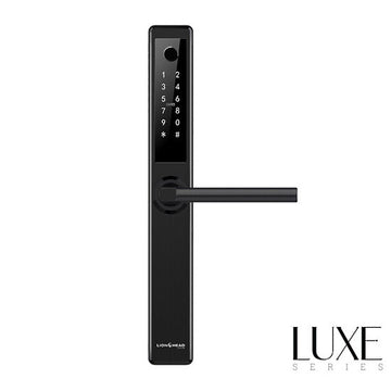 LHL-PSL-B-ERSKINE - The ERSKINE LUXE Narrow Entrance Lock - Black, Fingerprint, TTLock, Pin, Prox, E-Key & Key override track key 3585 Mortice (4 x AA Battery sold separately)