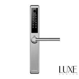 LHL-PSL-S-ERSKINE - The ERSKINE LUXE Narrow Entrance Lock - Silver, Fingerprint, TTLock, Pin, Prox, E-Key & Key override track key 3585 Mortice (4 x AA Battery sold separately)