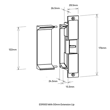 LT220200-506 - Trimec ES200/2000 50mm Extension Lip