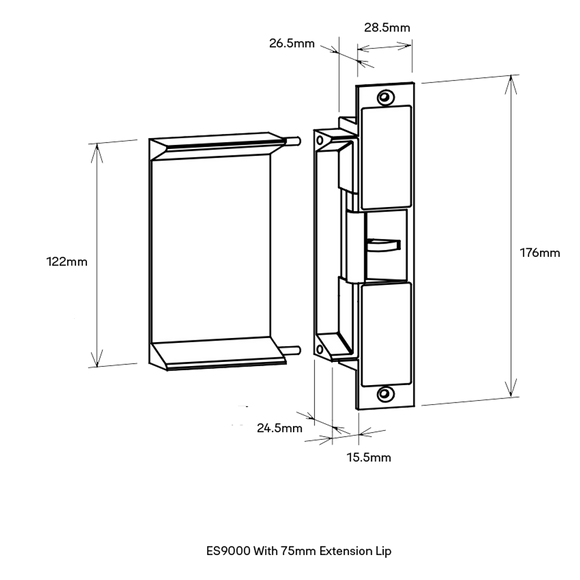 LT220200-507 - Trimec ES200/2000 75mm Extension Lip