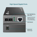 TL-MC200CM - TP-Link Gigabit Ethernet Media Converter (SC, multi-mode) Extends Up to 550 meters
