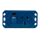 Meditek OB Series – Horizontal Socket Outlet Panel Mount Switched 10/15 Amp 240Va.c. Single Pole