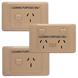 OM Series – Horizontal Cleaners Single/Double Socket Outlets Switched 10/15 Amp 250V a.c.