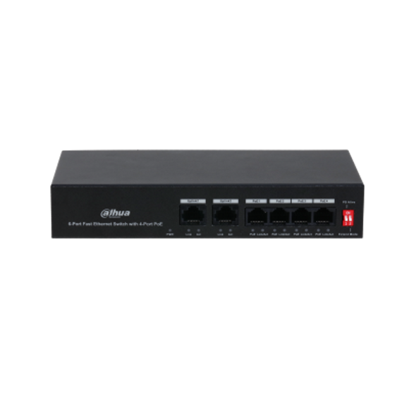 DH-PFS3006-4ET-36 - Dahua 6-Port Fast Ethernet Switch with 4-Port PoE