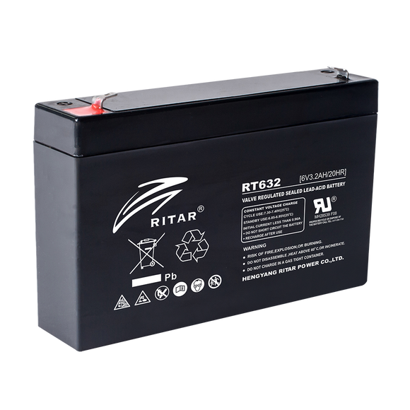 RT632 - Ritar 6V 2.8Ah Sealed Lead Acid Battery