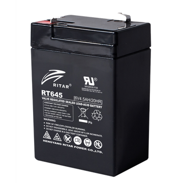 RT645 - Ritar 6V 4.5Ah Sealed Lead Acid Battery