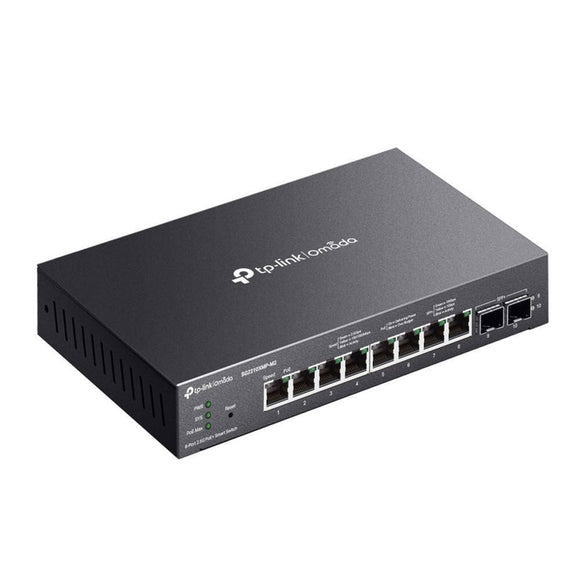 TL-SG2210XMP-M2 - TP LINK Omada 8-Port 2.5GBASE-T and 2-Port 10GE SFP+ Smart Switch with 8-Port PoE+