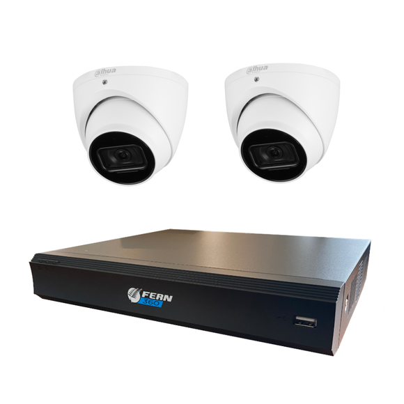 Surveillance Kit - 8ch OEM NVR (no HDD) with 2x Dahua 6MP Cameras