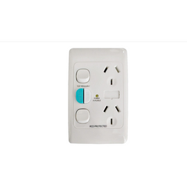 Socket Outlets Switched 10 Amp 250Va.c. with Residual Current Device (RCD) 230- 240Va.c. 20 Amp 10mA or 30mA