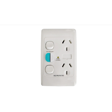 Socket Outlets Switched 10 Amp 250Va.c. with Residual Current Device (RCD) 230- 240Va.c. 20 Amp 10mA or 30mA