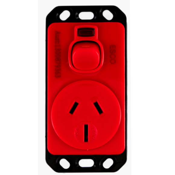 Meditek OB Series – Vertical Socket Outlet Panel Mount Switched 10/15 Amp 240V a.c. Single/Double Pole