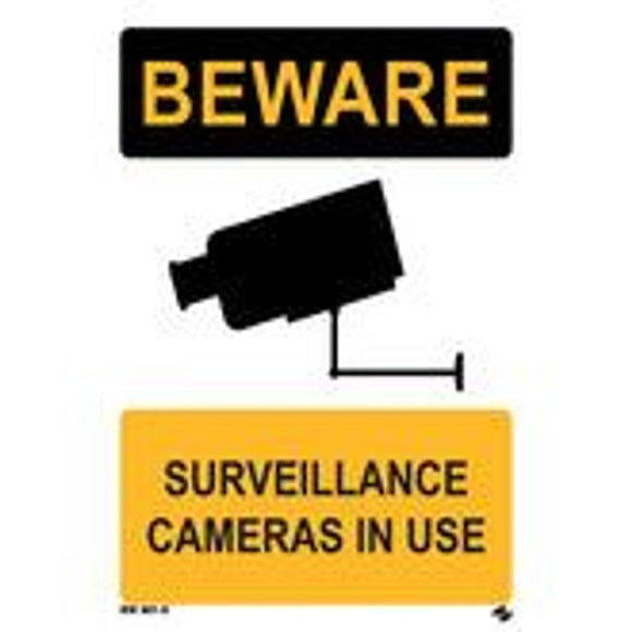 BW-801S - Beware - Surveillance Cameras in Use Warning Sign - PVC 240x340mm