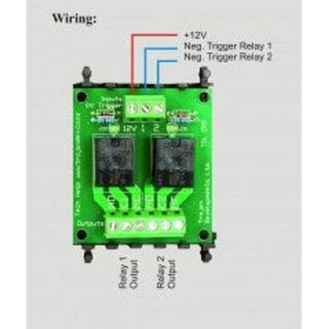 TDL-2RB – Trojan 2 Way 8A Relay Board, 12VDC
