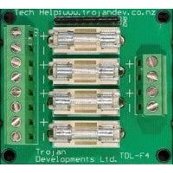 TDL-4FB – Trojan 4 Way 3 Amp Fuse Board, AC & DC Power Supplies