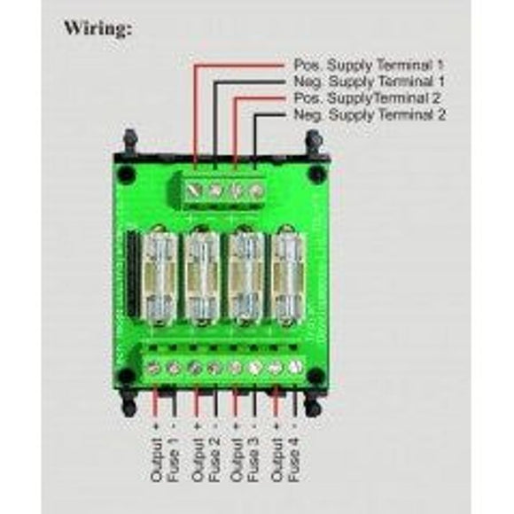 TDL-4FB – Trojan 4 Way 3 Amp Fuse Board, AC & DC Power Supplies