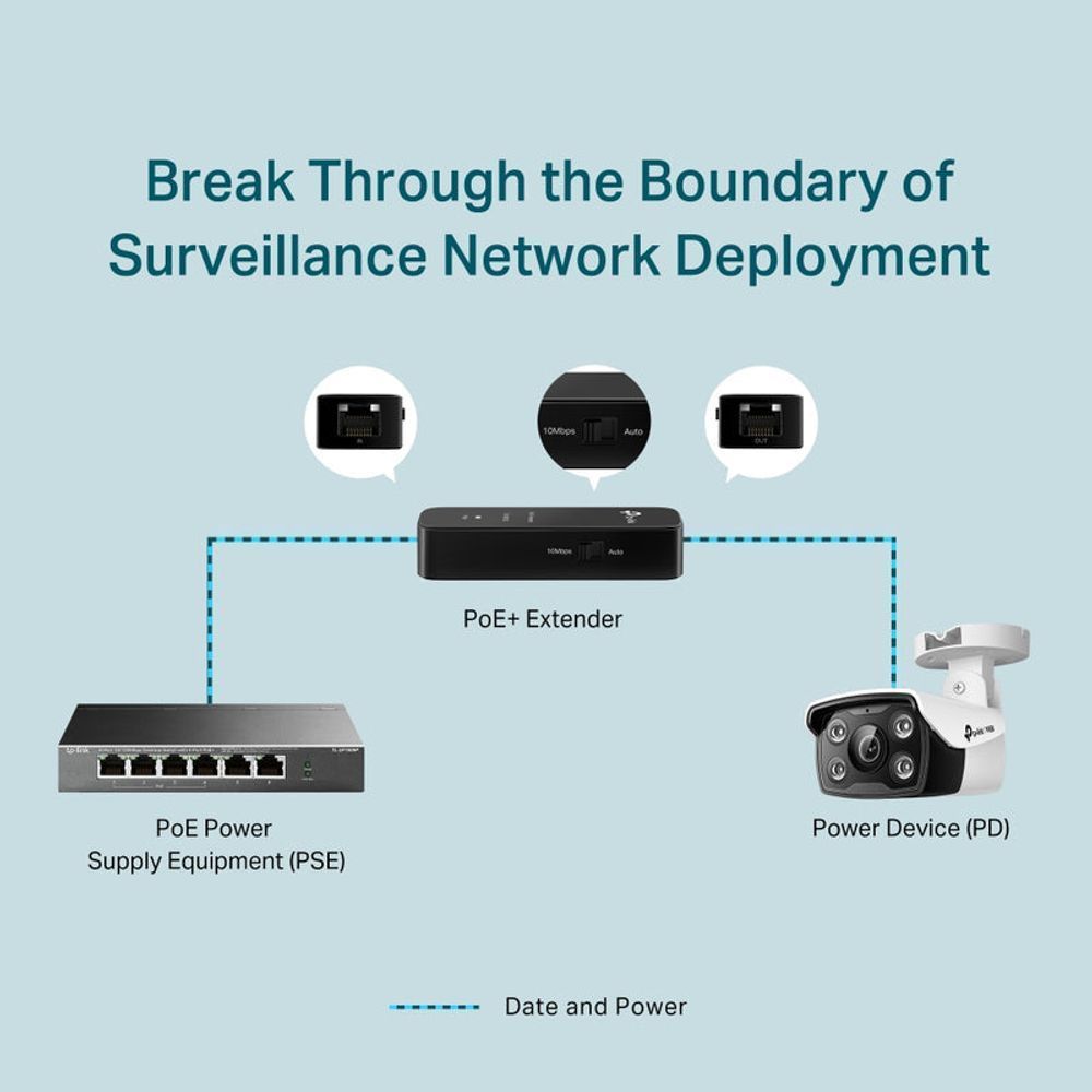 TL-POE10E - TP-Link Fast Ethernet PoE+ Extender