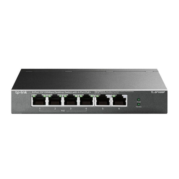 TL-SF1006P - TP-Link TL-SF1006P 6-Port 10/100 Mbps Desktop Switch with 4-Port PoE+