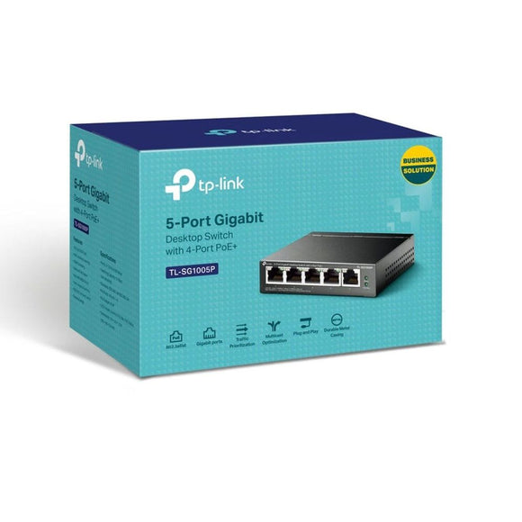 TL-SG1005P - TP-Link TL-SG1005P 5-Port Gigabit Desktop Switch With 4-Port PoE