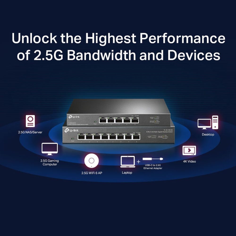 TL-SG108-M2 - TP-Link 8-Port 2.5G Desktop Switch