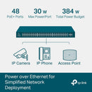 TL-SG3452P - TP-Link JetStream 52-Port Gigabit L2+ Managed Switch with 48-Port PoE+