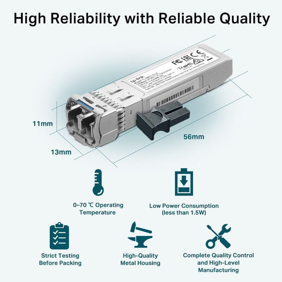 TL-SM5110-LR - TP Link 10GBase-LR SFP+ LC Transceiver
