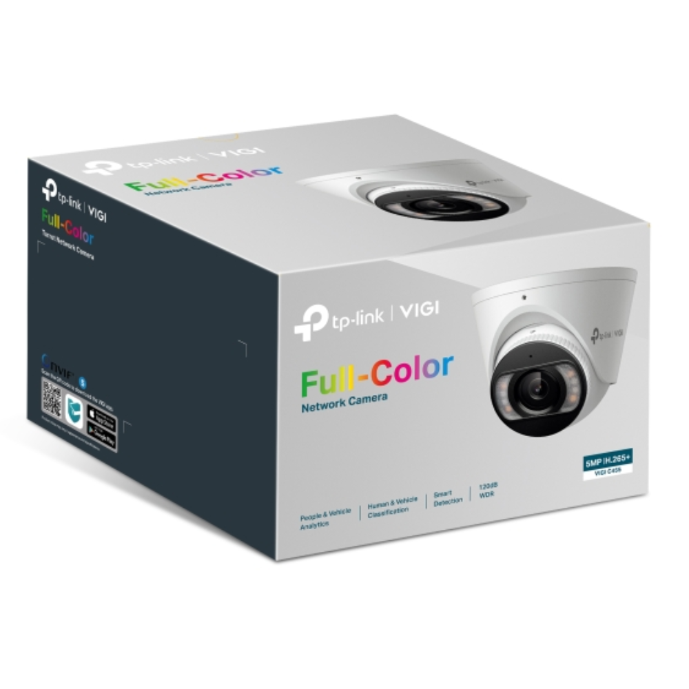 VIGI C455(2.8mm) - TP-Link VIGI 5MP Full-Colour Turret Network Camera