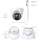 VIGI C455(4mm) - TP-Link VIGI 5MP Full-Colour Turret Network Camera