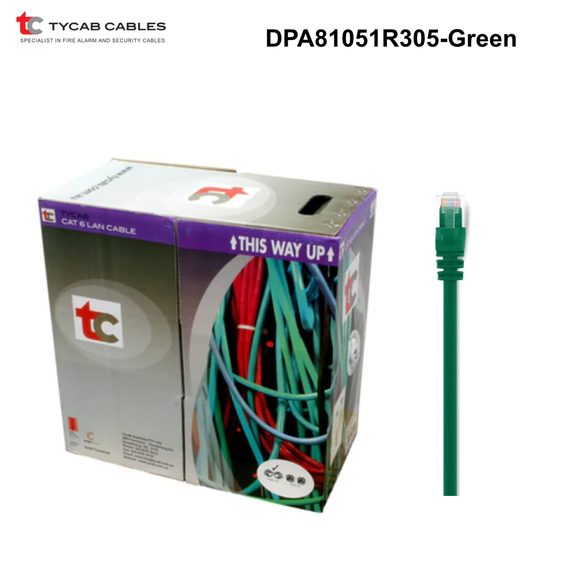 DPA81051R305 - Tycab Cat6 UTP Cable Solid Conductor - Green Default Title