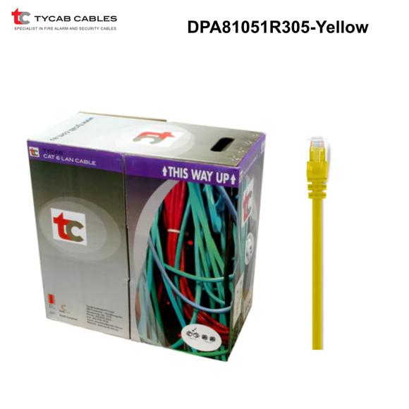 DPA81051R305 - Tycab Cat6 UTP Cable Solid Conductor - Yellow Default Title