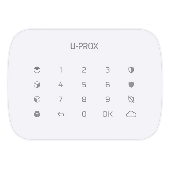 U-Prox Keypad G4 - Wireless Keypad with a touch surface and buttons for managing four groups Black