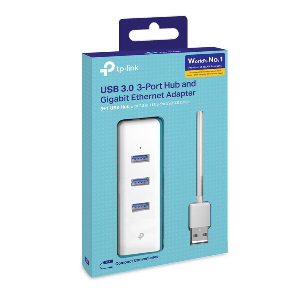 TL-UE330 - TP-Link UE330 USB 3.0 3-Port Hub & Gigabit Ethernet Adapter