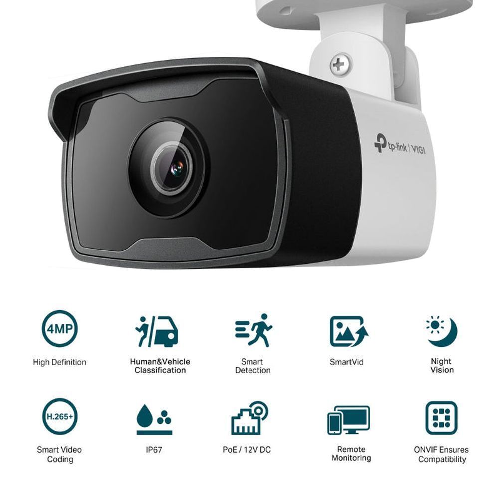 TL-VIGIC340I(6MM) - TP-Link VIGI C340I (6mm) 4MP Outdoor IR Bullet Network Camera