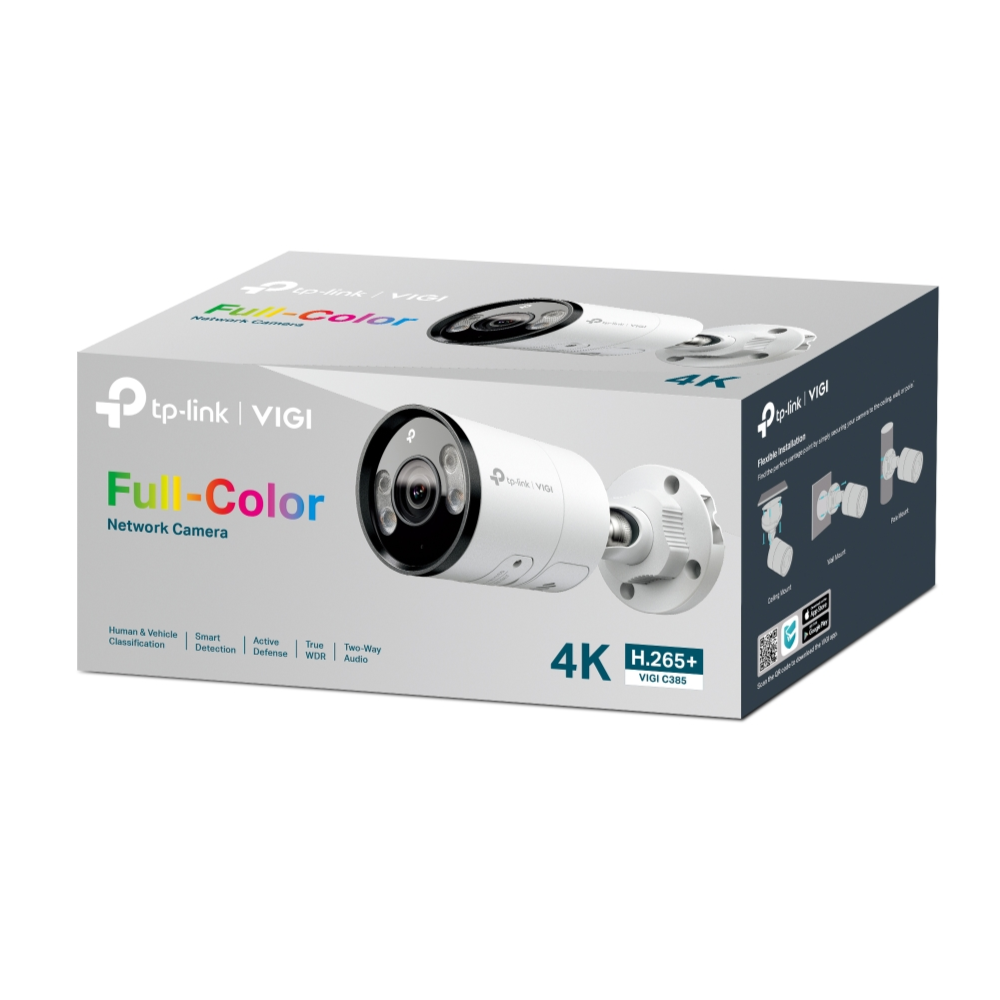 VIGI C385(2.8mm) - TP-Link VIGI 8MP Outdoor Full-Colour Bullet Network Camera