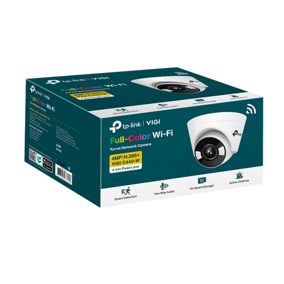 TL-VIGIC440-W(4MM) - TP-Link VIGI C440-W (4mm) 4MP Full-Colour Wi-Fi Turret Network Camera