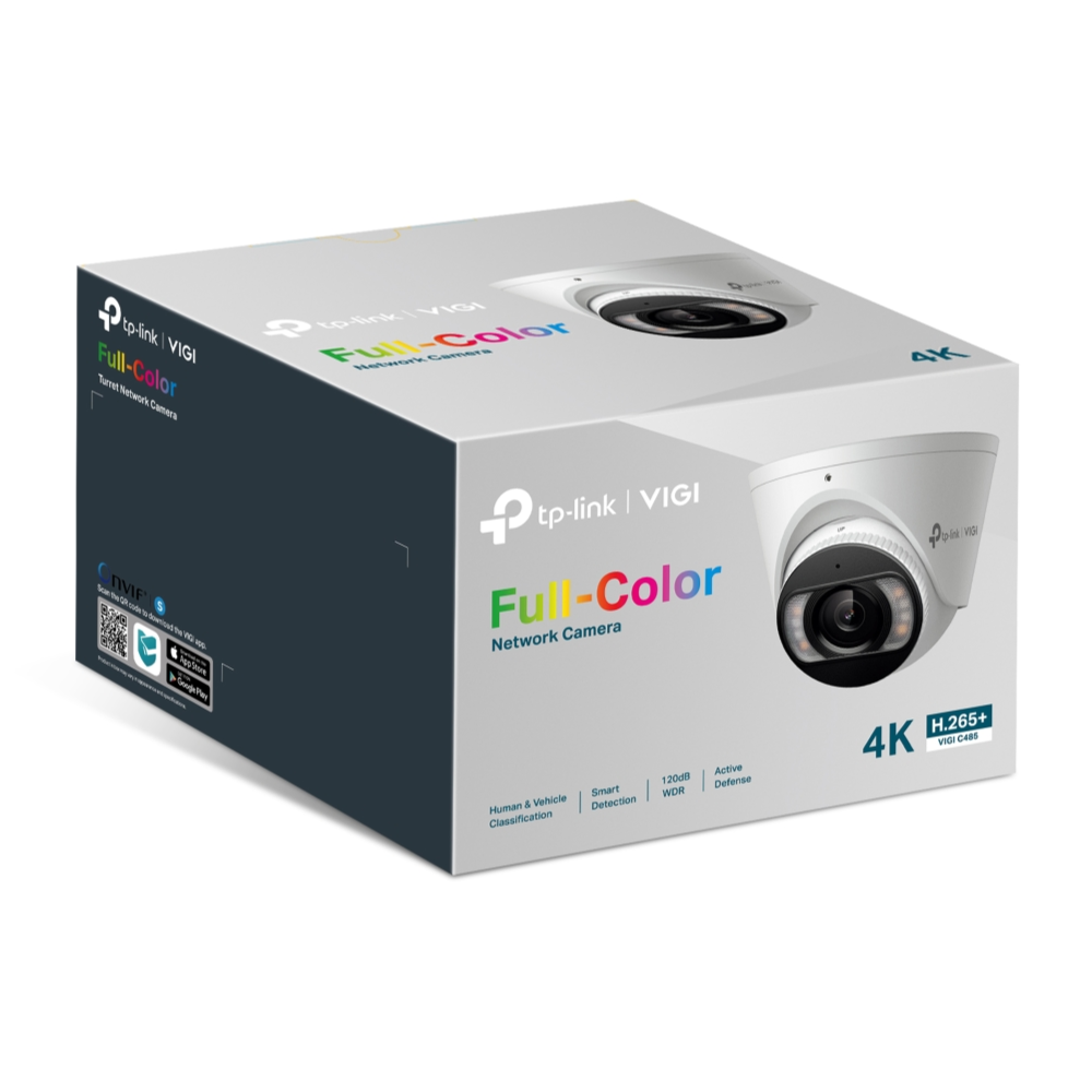 VIGI C485(4mm) - TP-Link VIGI 8MP Full-Colour Turret Network Camera
