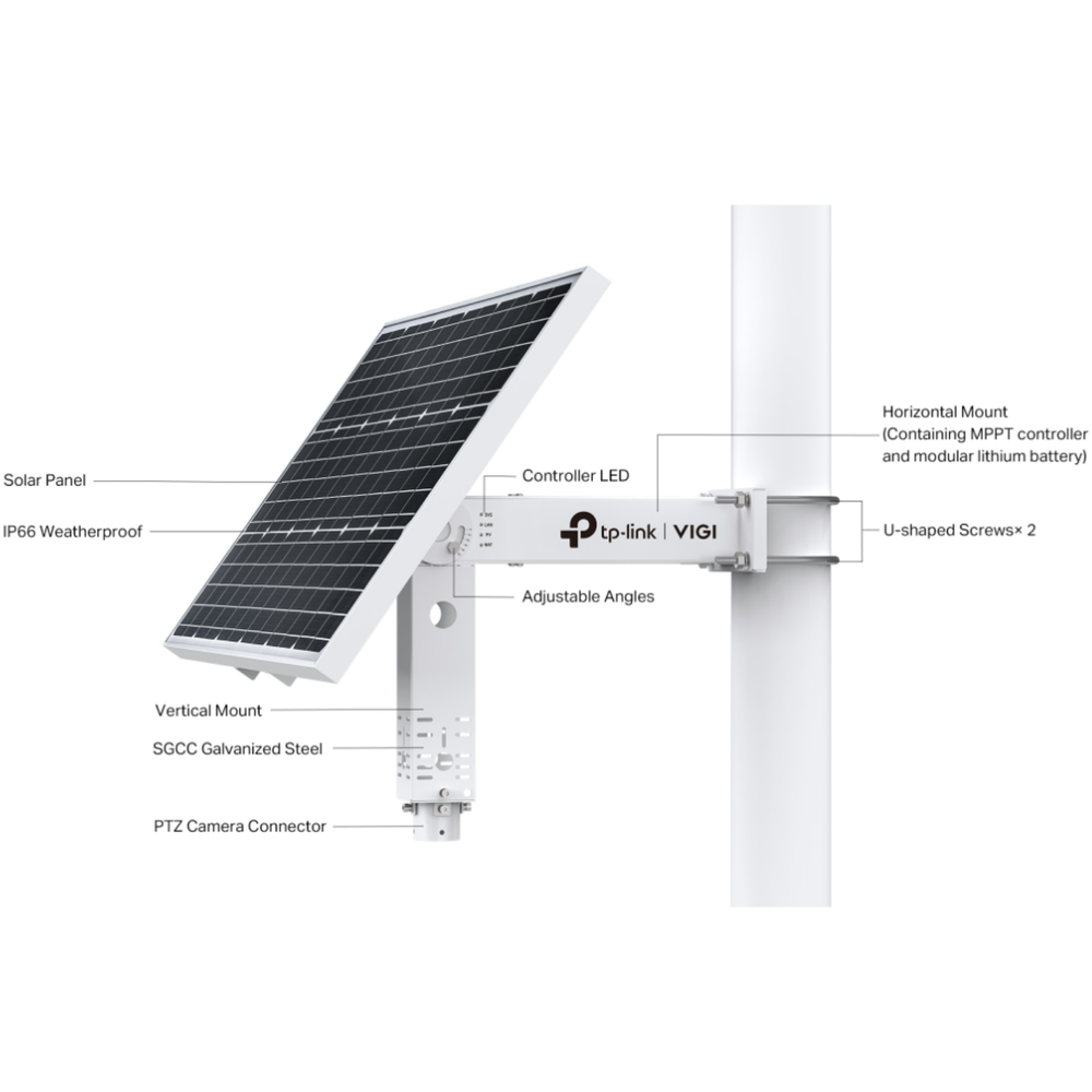 VIGI SP9030 - TP-Link VIGI Intelligent Solar Power Supply System 90W 30Ah