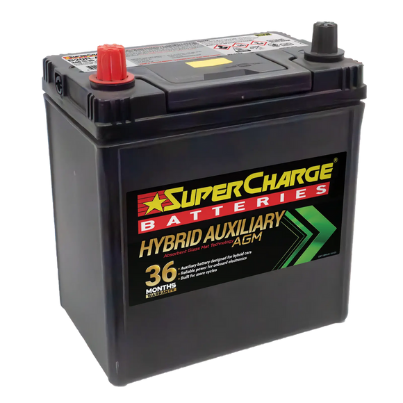 B20R-AGM - Supercharge Hybrid Auxiliary B20R-AGM Battery 35Ah