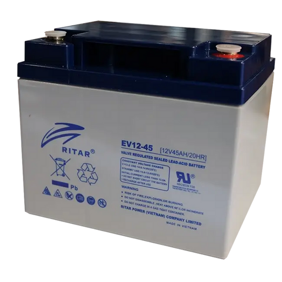 EV12-45 - Ritar 12V 45Ah EV Series AGM Deep Cycle Battery