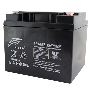 RA12-45 - Ritar - 12VDC 45Ah Sealed Lead Acid Battery - F11 Terminals