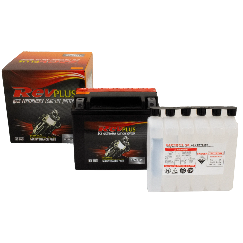 STX12-BS - RevPlus Motorbike Battery 12V 10Ah