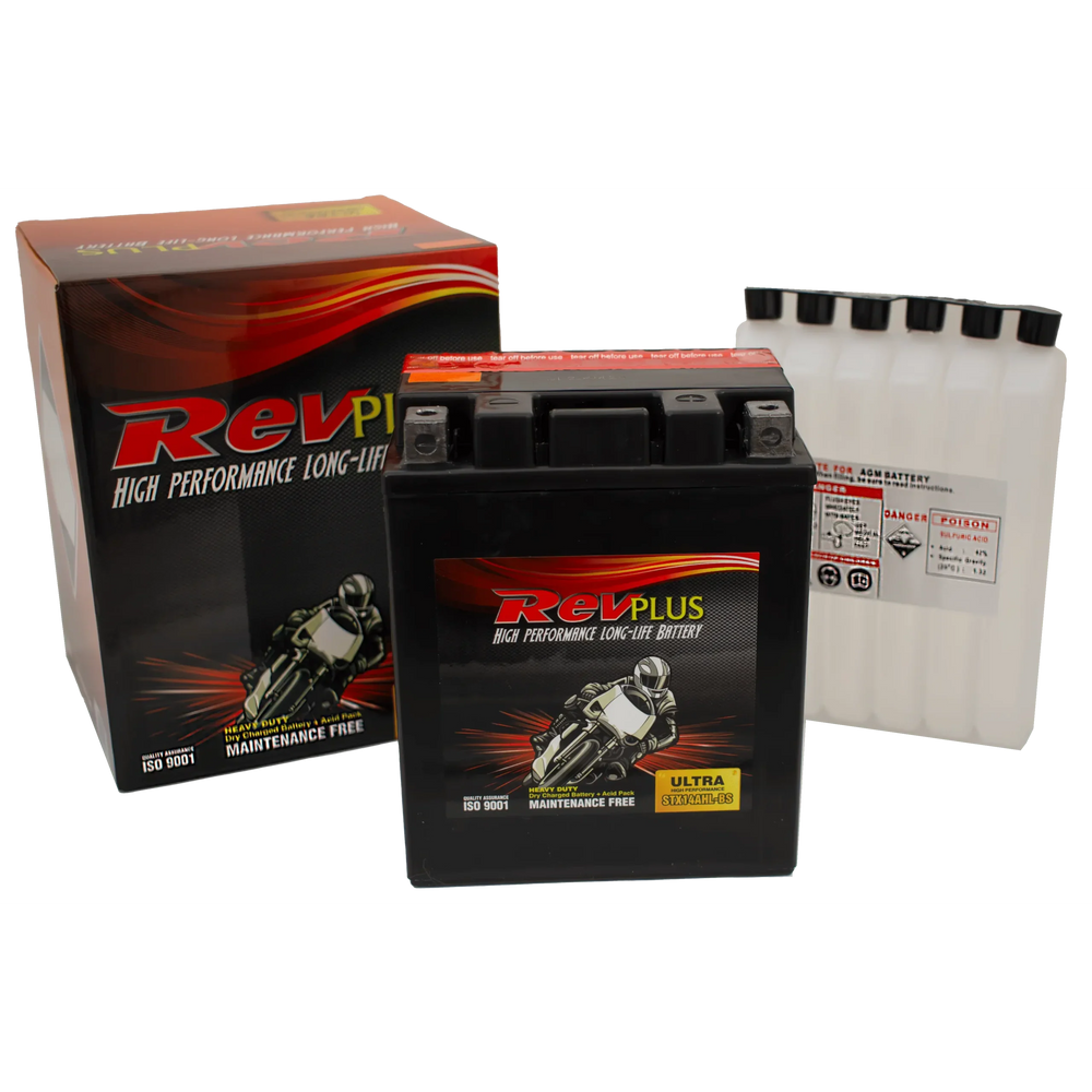 STX14AHL-BS - RevPlus Motorbike Battery 12V 12AH