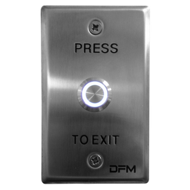 AEL1911 - Illuminated Exit Button Flush Momentary IP65 Stainless Steel