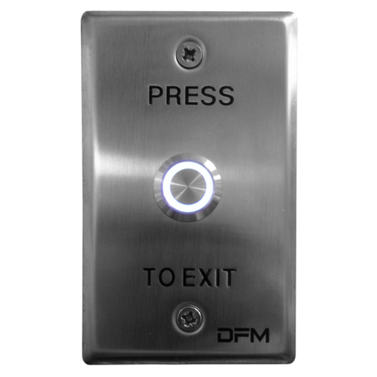 AEL1911 - Illuminated Exit Button Flush Momentary IP65 Stainless Steel