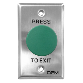 AEL2220 - Stainless steel exit push button with mushroom green push button. NO/NC contacts