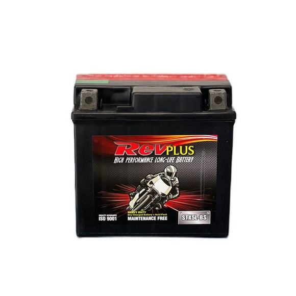 STX5L-BS - RevPlus Motorcycle Battery 12V 4Ah
