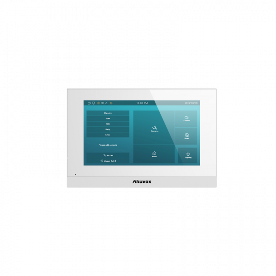 C313N-White - Akuvox 7" indoor monitor- Standard version - White
